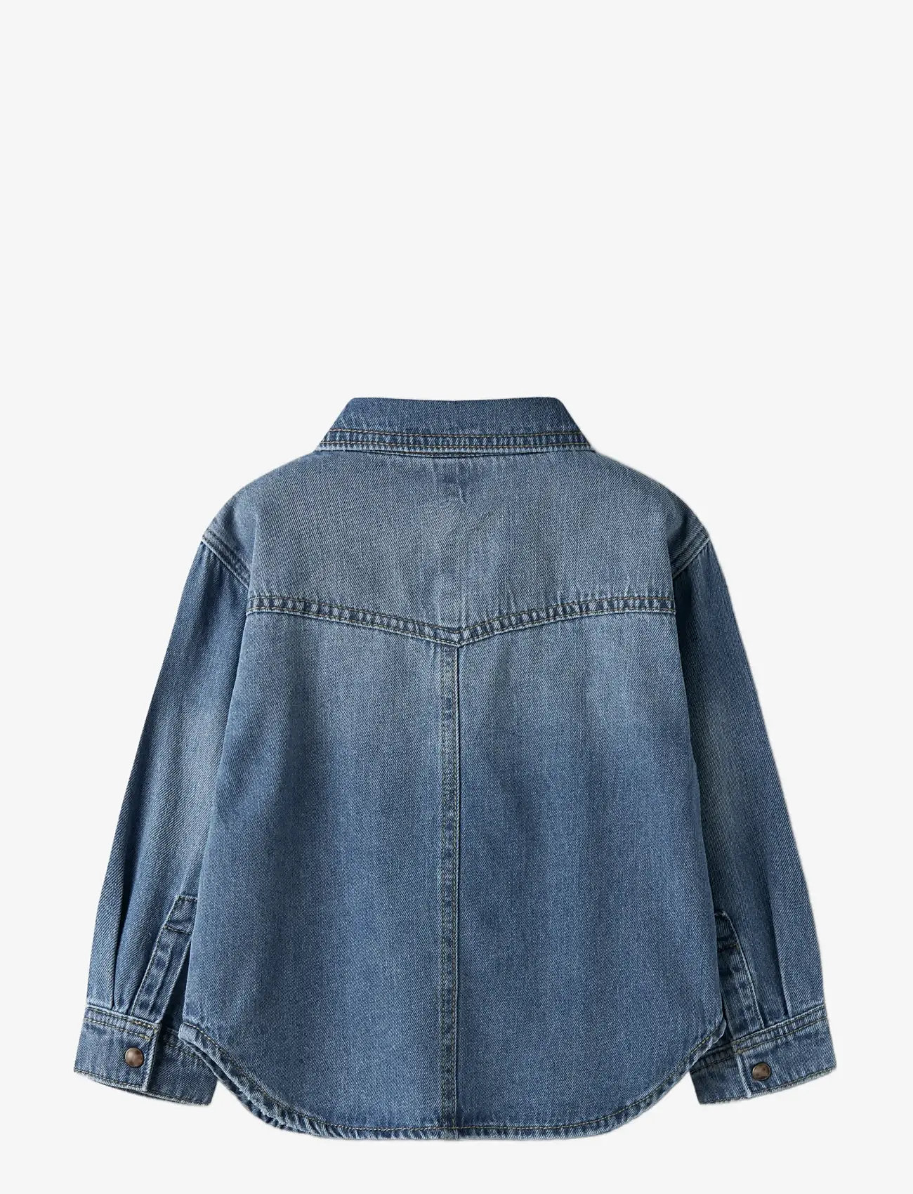 name it - NMMBLUE OZ DNM LS SHIRT 6677-OZ B - langærmede skjorter - medium blue denim - 2