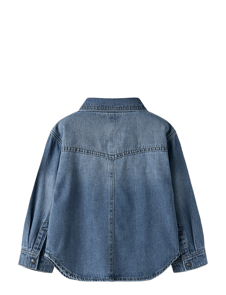 name it - NMMBLUE OZ DNM LS SHIRT 6677-OZ B - långärmade skjortor - medium blue denim - 2
