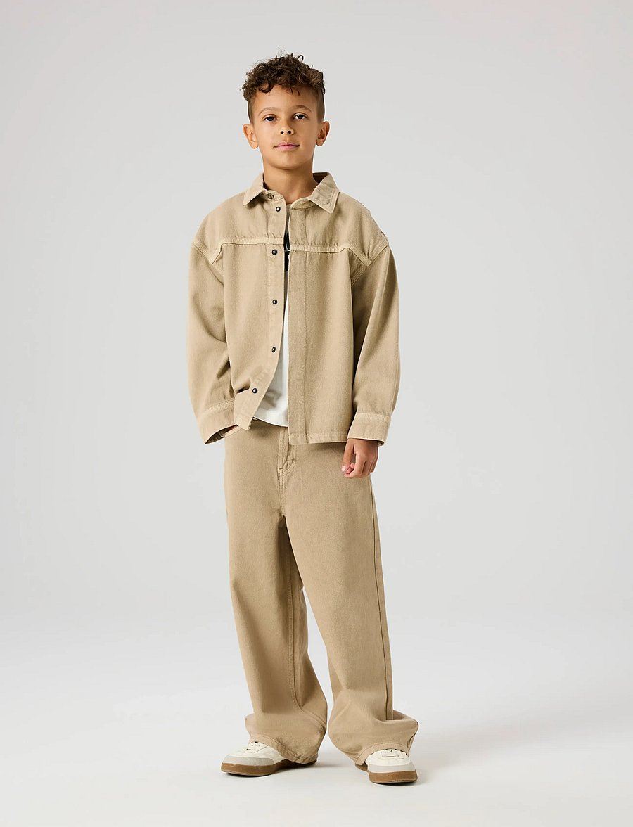 name it - NKMBOBBY OZ TWI LS SHIRT 3990-TW B - langärmlige hemden - chinchilla - 4