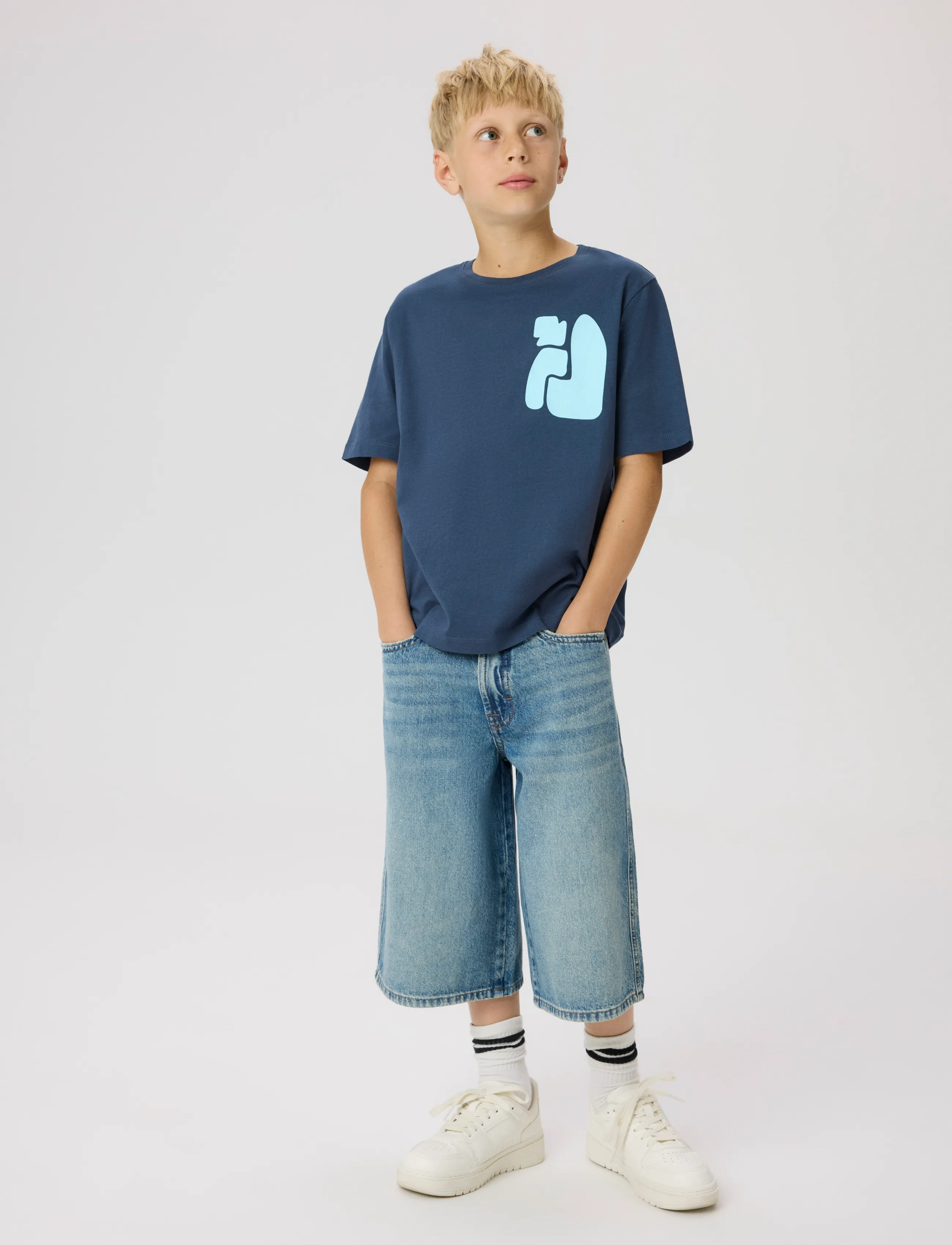 name it - NKMBEN X-SKATER DNM JORTS 7850-RM LNOOS - denimshorts - light blue denim - 4