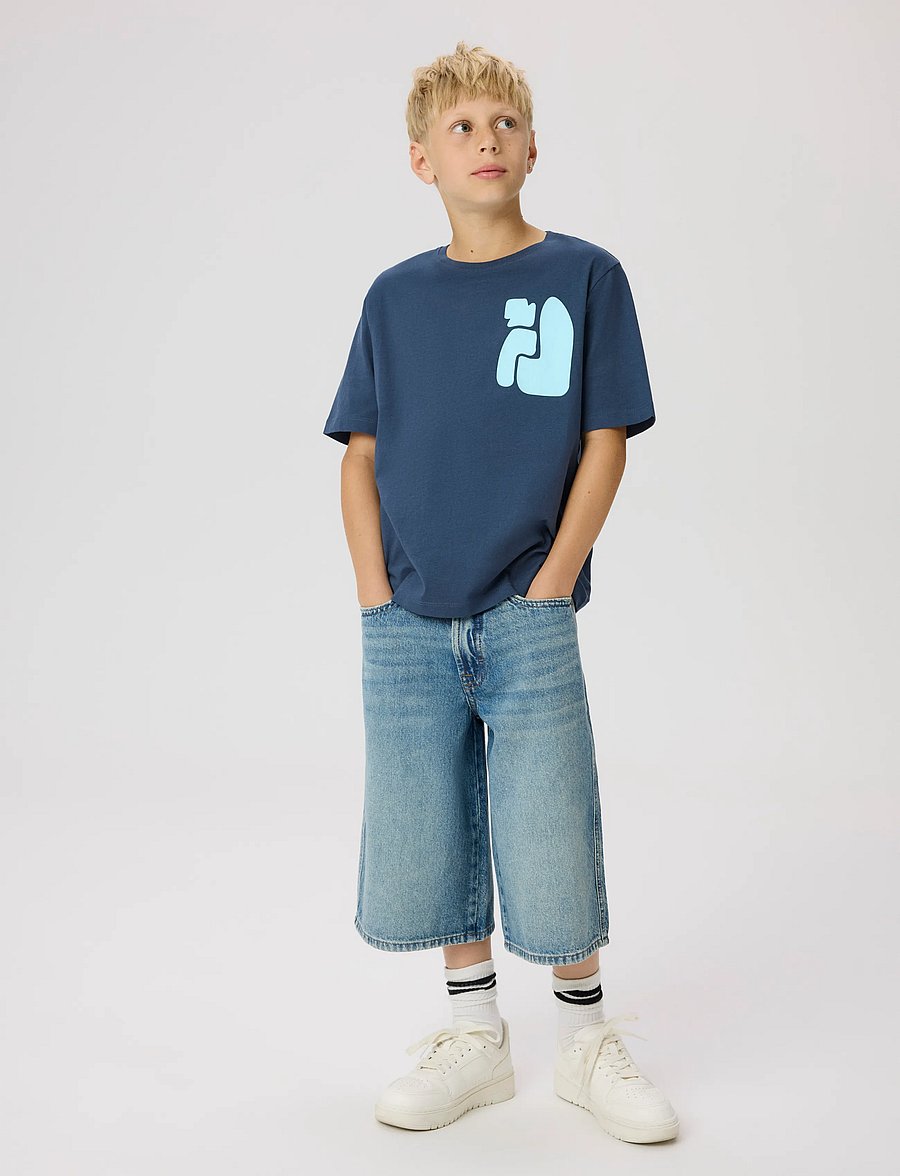 name it - NKMBEN X-SKATER DNM JORTS 7850-RM LNOOS - denimshorts - light blue denim - 4