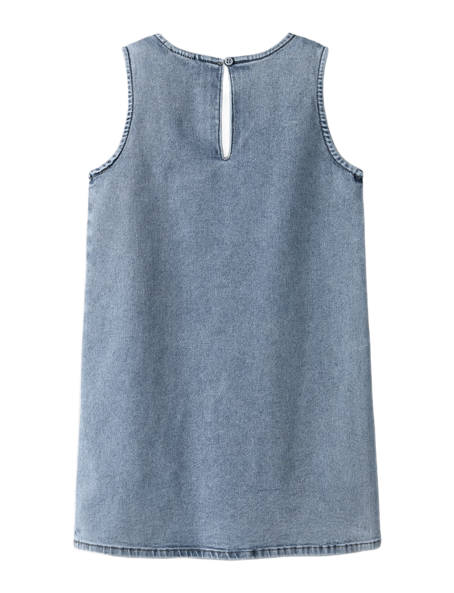 name it - NKFAMELIA SL DNM DRESS 2188-GY T - Ärmellose freizeitkleider - medium blue denim - 2