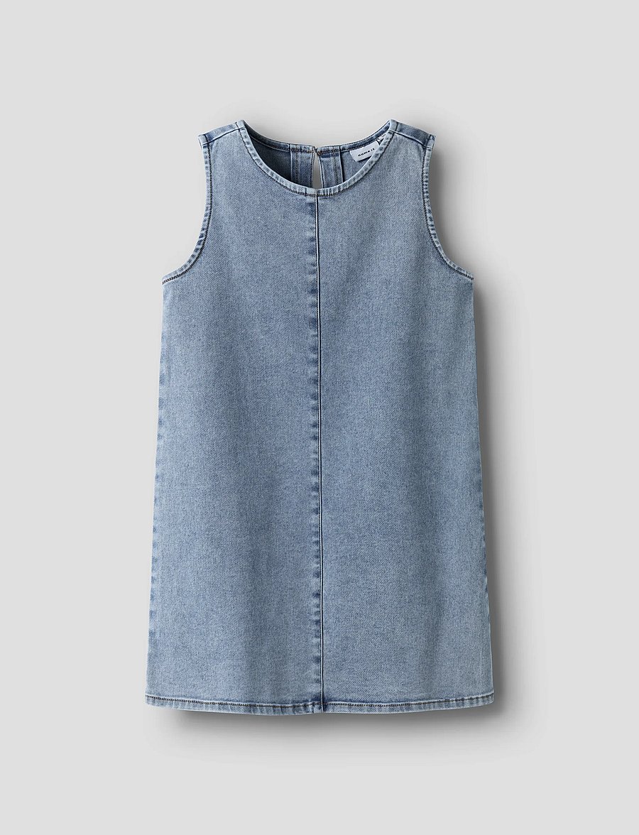 name it - NKFAMELIA SL DNM DRESS 2188-GY T - Ärmellose freizeitkleider - medium blue denim - 0