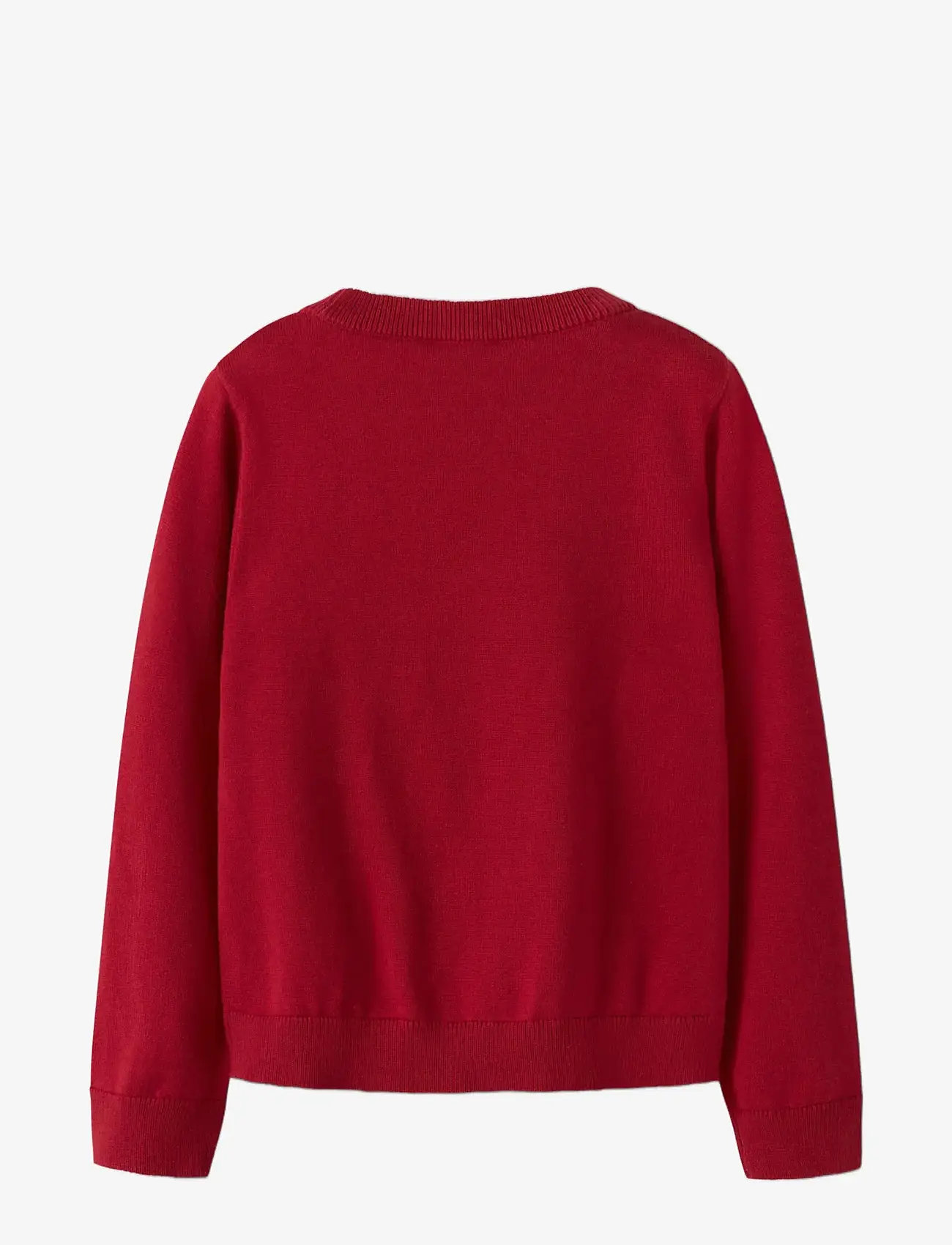 name it - NMFREAMO LS KNIT - efterårstøj - jester red - 1