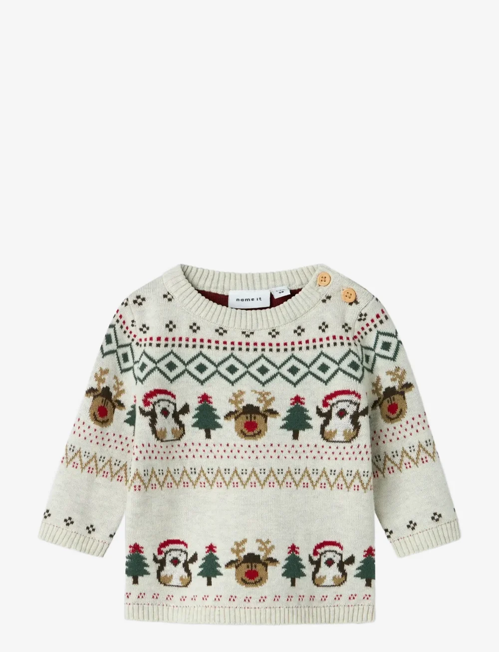 name it - NBNRALKO LS KNIT - pullover - peyote melange - 0