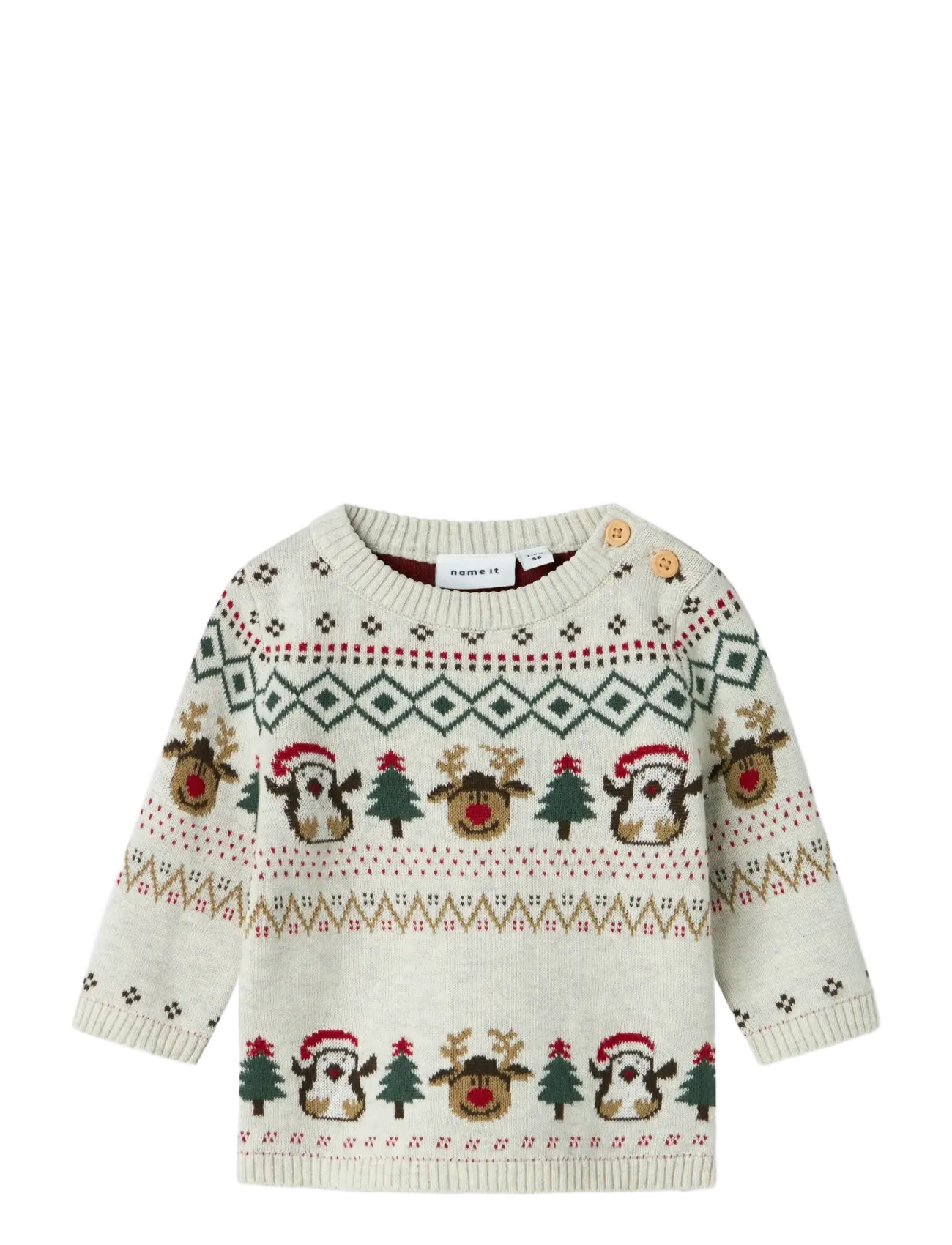 name it NBNRALKO LS KNIT - Trøjer - PEYOTE MELANGE / beige
