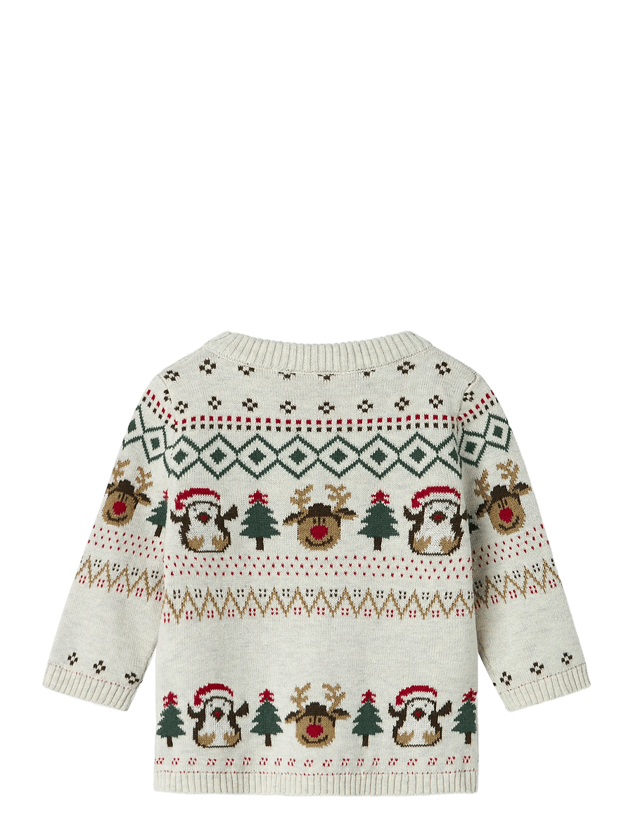 name it - NBNRALKO LS KNIT - stickade tröjor - peyote melange - 2