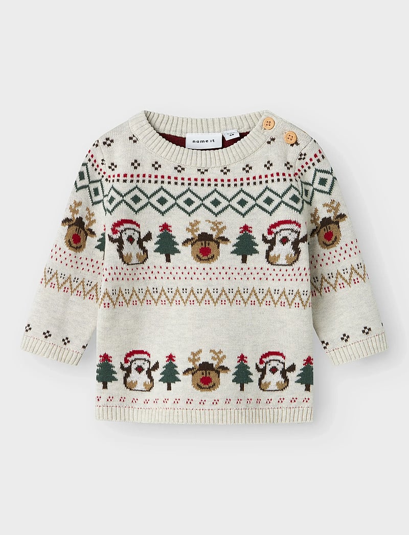 name it - NBNRALKO LS KNIT - džemperi - peyote melange - 0