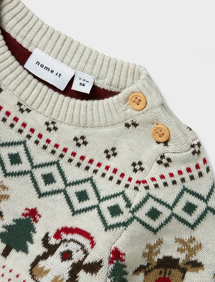 name it - NBNRALKO LS KNIT - stickade tröjor - peyote melange - 4
