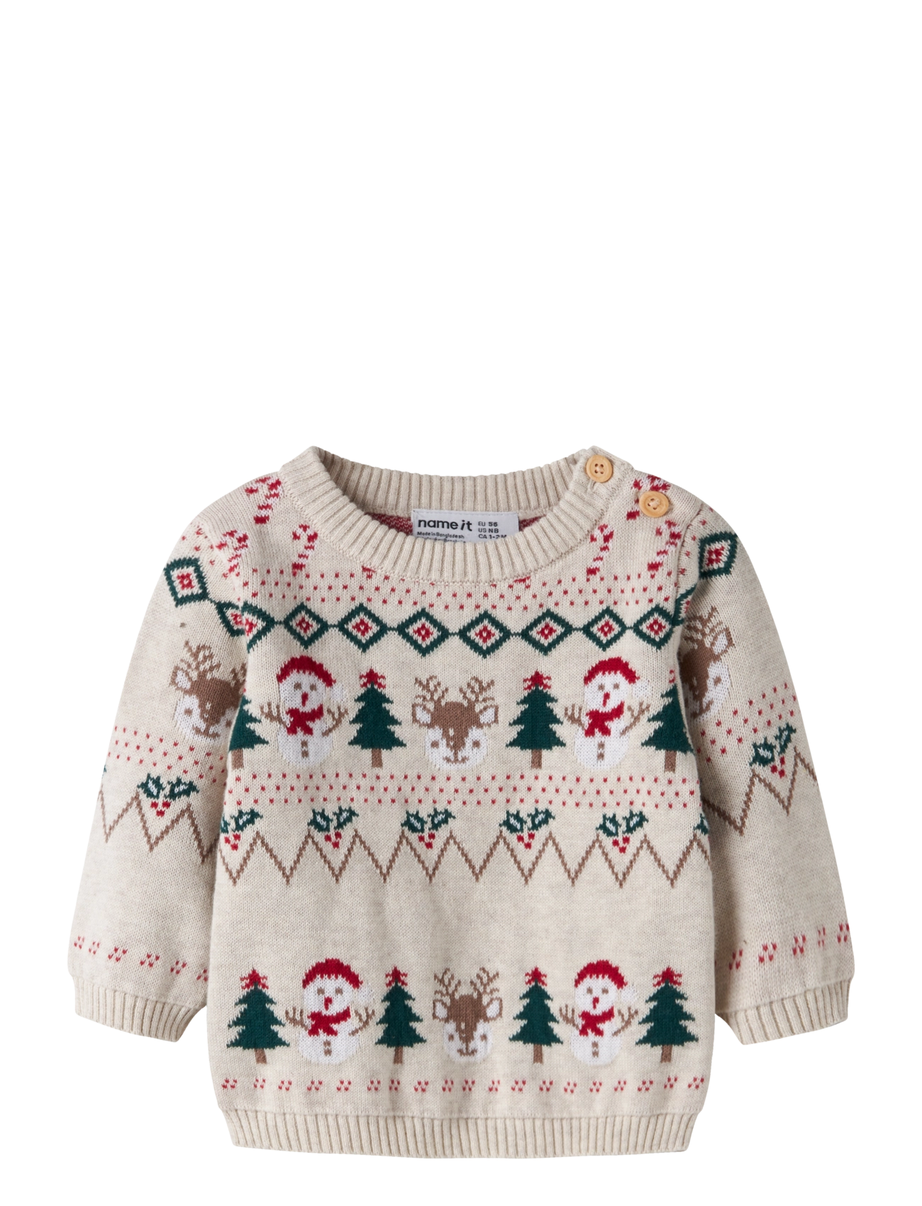 name it NBNRALKO LS KNIT - Jumpers - PEYOTE MELANGE / beige