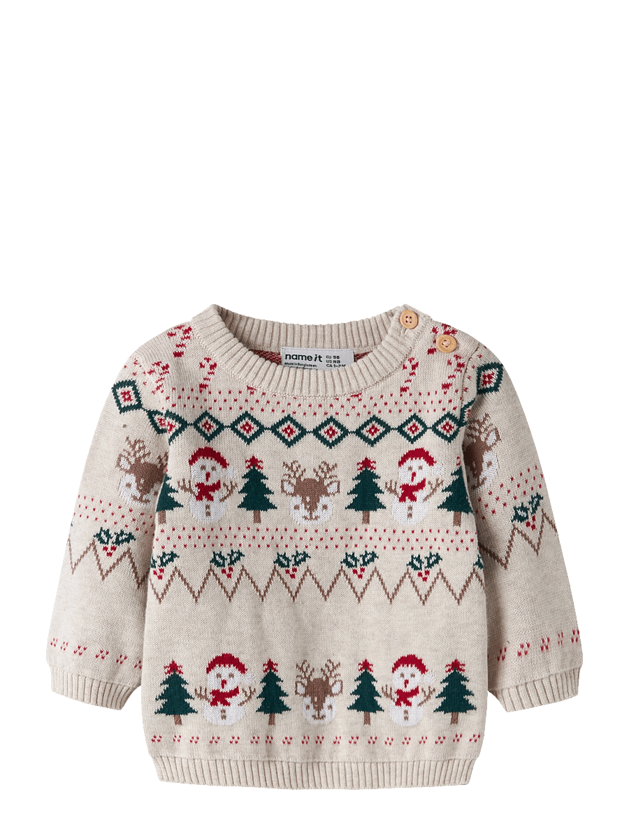 name it - NBNRALKO LS KNIT - pullover - peyote melange - 0