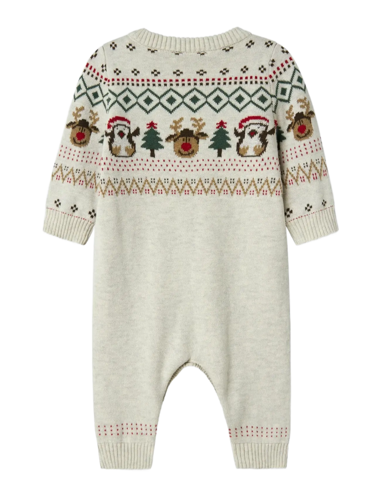 name it - NBNRALKO LS KNIT SUIT - långärmade bodysuits - peyote melange - 2