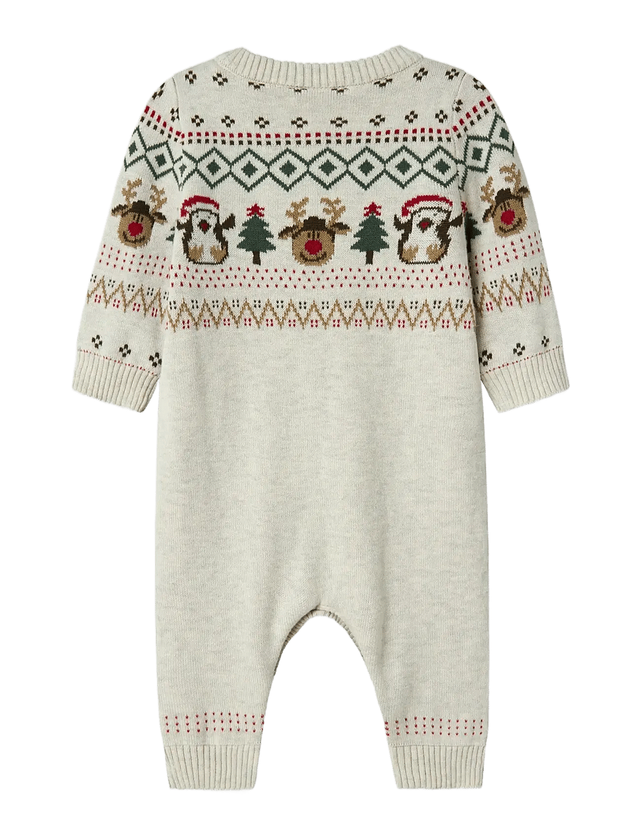 name it - NBNRALKO LS KNIT SUIT - peyote melange - 2