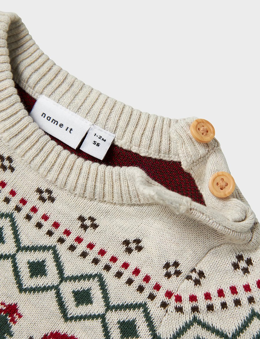 name it - NBNRALKO LS KNIT SUIT - peyote melange - 4
