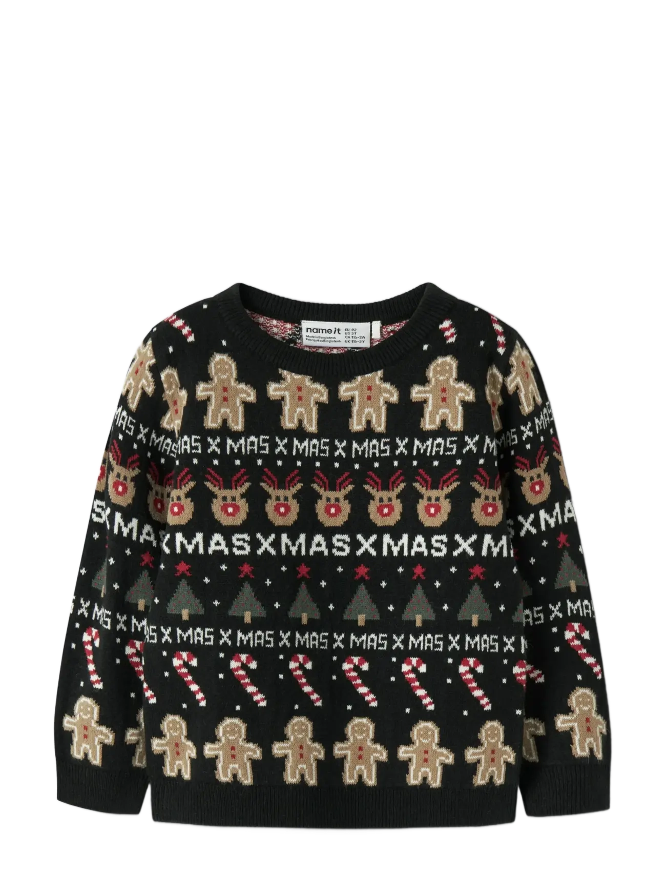 name it NMMRASKO LS KNIT BOX - Strickmode - BLACK / black