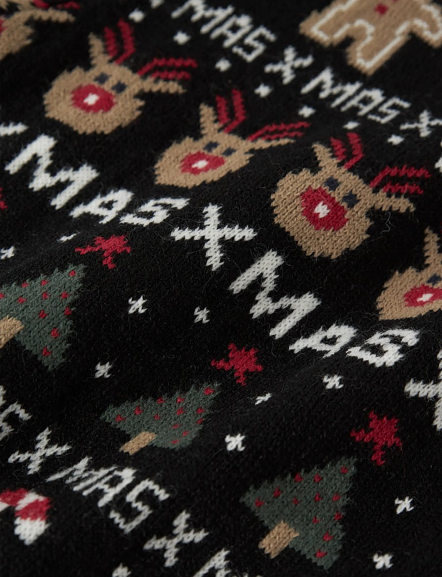 name it - NMMRASKO LS KNIT BOX - pullover - black - 3
