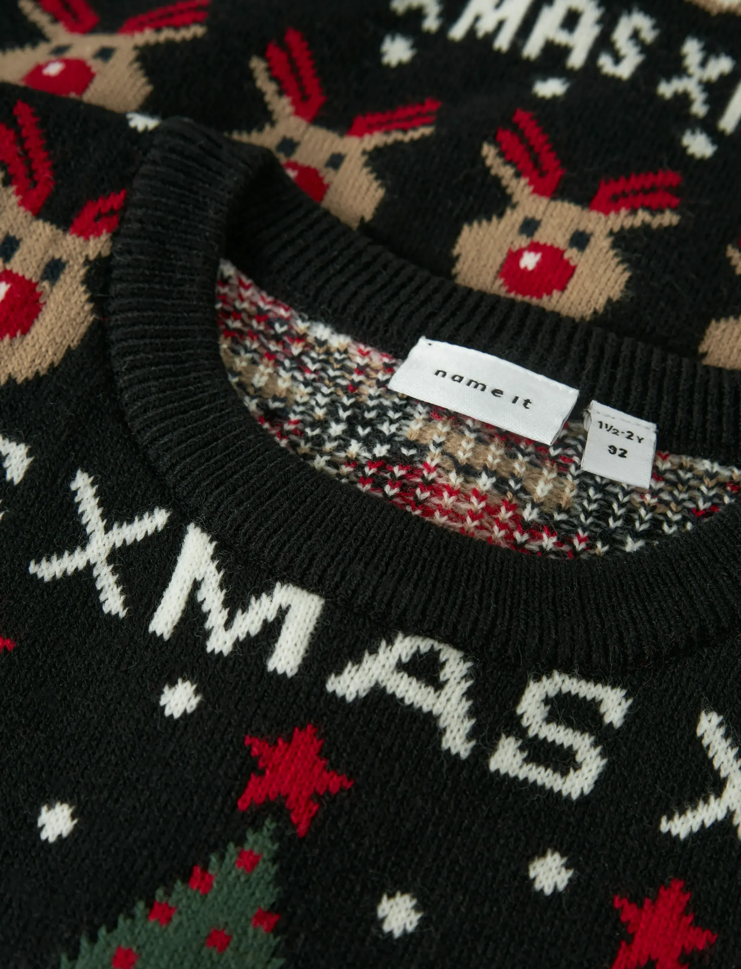 name it - NMMRASKO LS KNIT BOX - pullover - black - 4
