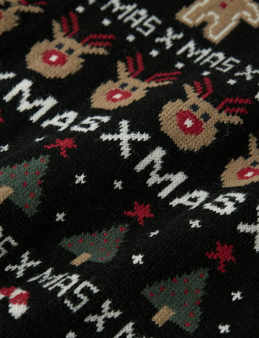 name it - NMMRASKO LS KNIT BOX - pullover - black - 5