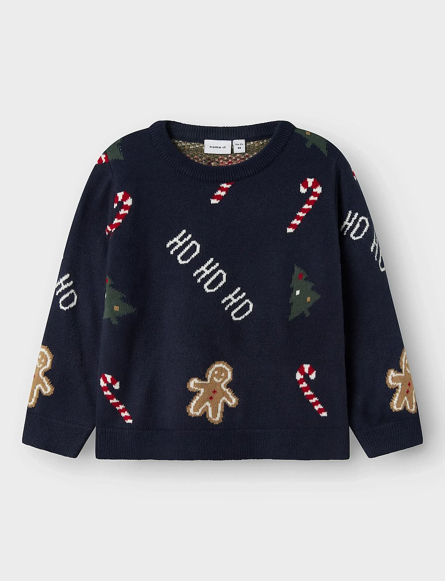 name it - NMMRASKO LS KNIT BOX - pullover - navy blazer - 0