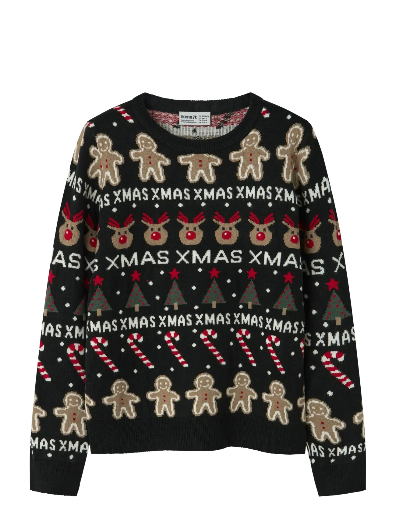 name it NKNRASKO LS KNIT BOX - Tøj - BLACK / black