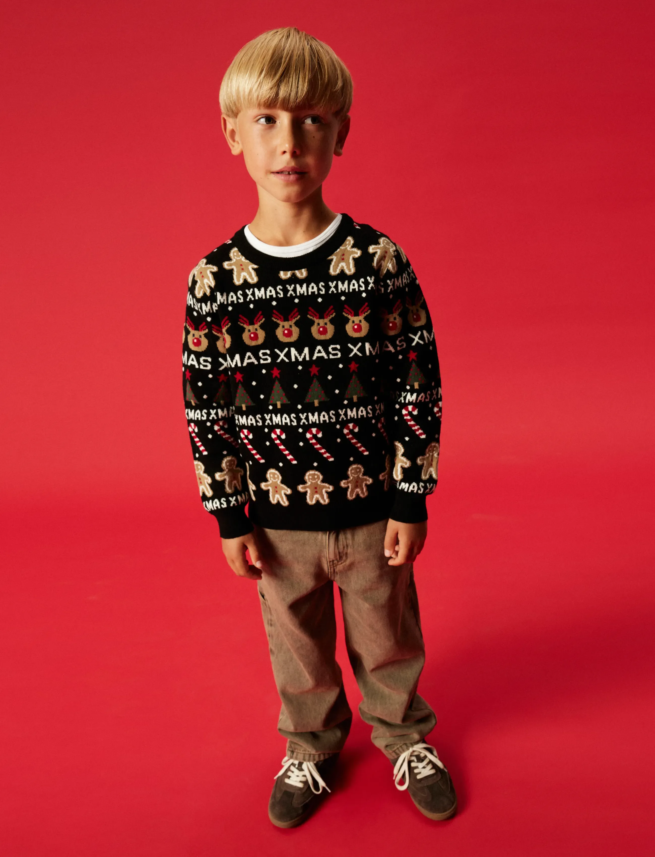 name it - NKNRASKO LS KNIT BOX - trøjer - black - 0