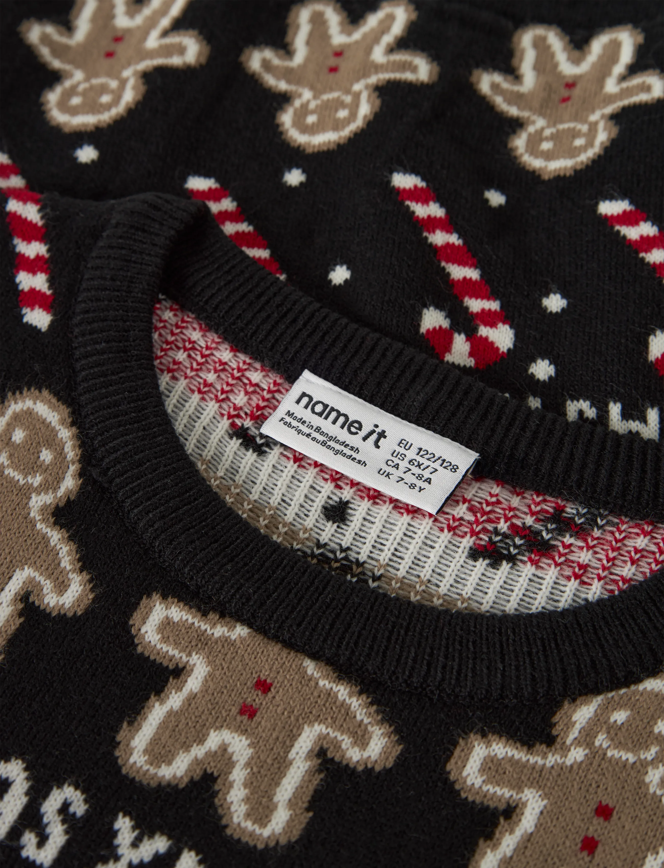 name it - NKNRASKO LS KNIT BOX - trøjer - black - 5