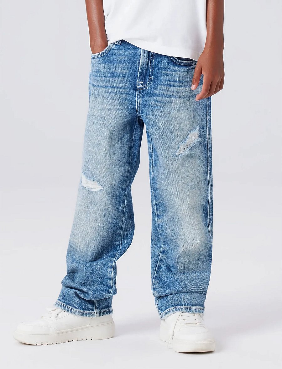 name it - NKMRYAN STRAIGHT JEANS 8050-AZ NOOS - loose jeans - medium blue denim - 4