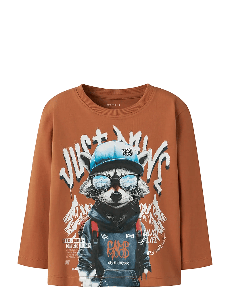 name it - NMMOLLY LS NREG TOP BOX - langærmede t-shirts - autumn leaf - 0