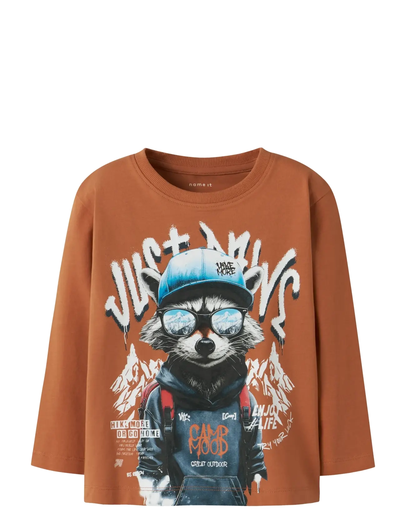 name it NMMOLLY LS NREG TOP BOX - Överdelar - AUTUMN LEAF / orange