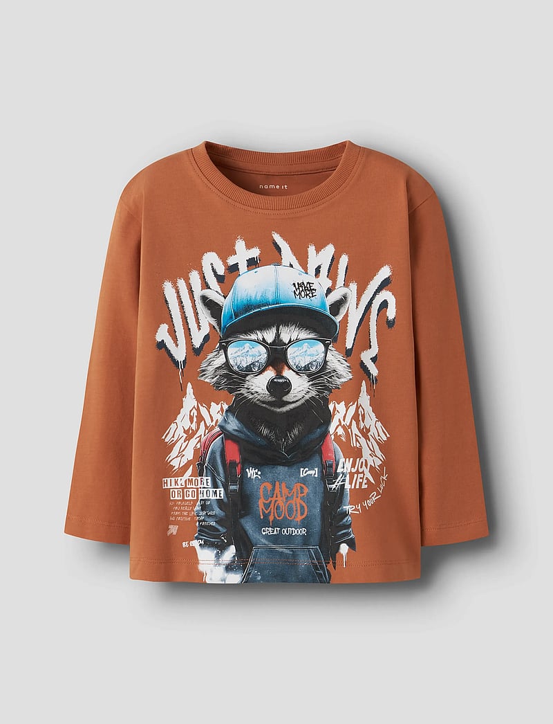 name it - NMMOLLY LS NREG TOP BOX - langerma t-bolir - autumn leaf - 0