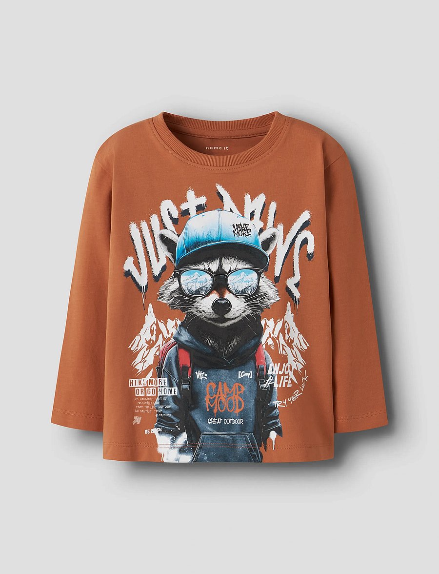 name it - NMMOLLY LS NREG TOP BOX - långärmade t-shirts - autumn leaf - 0
