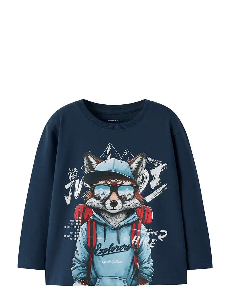 name it - NMMOLLY LS NREG TOP BOX - long-sleeved t-shirts - insignia blue - 1