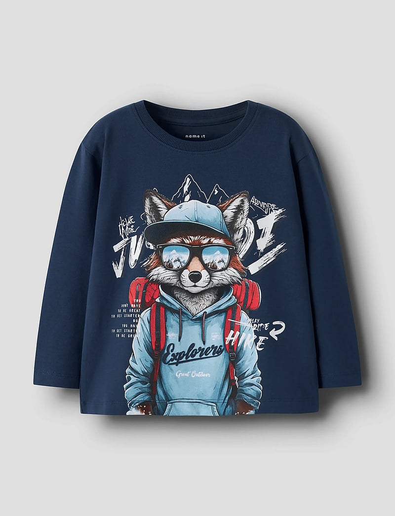 name it - NMMOLLY LS NREG TOP BOX - long-sleeved t-shirts - insignia blue - 0