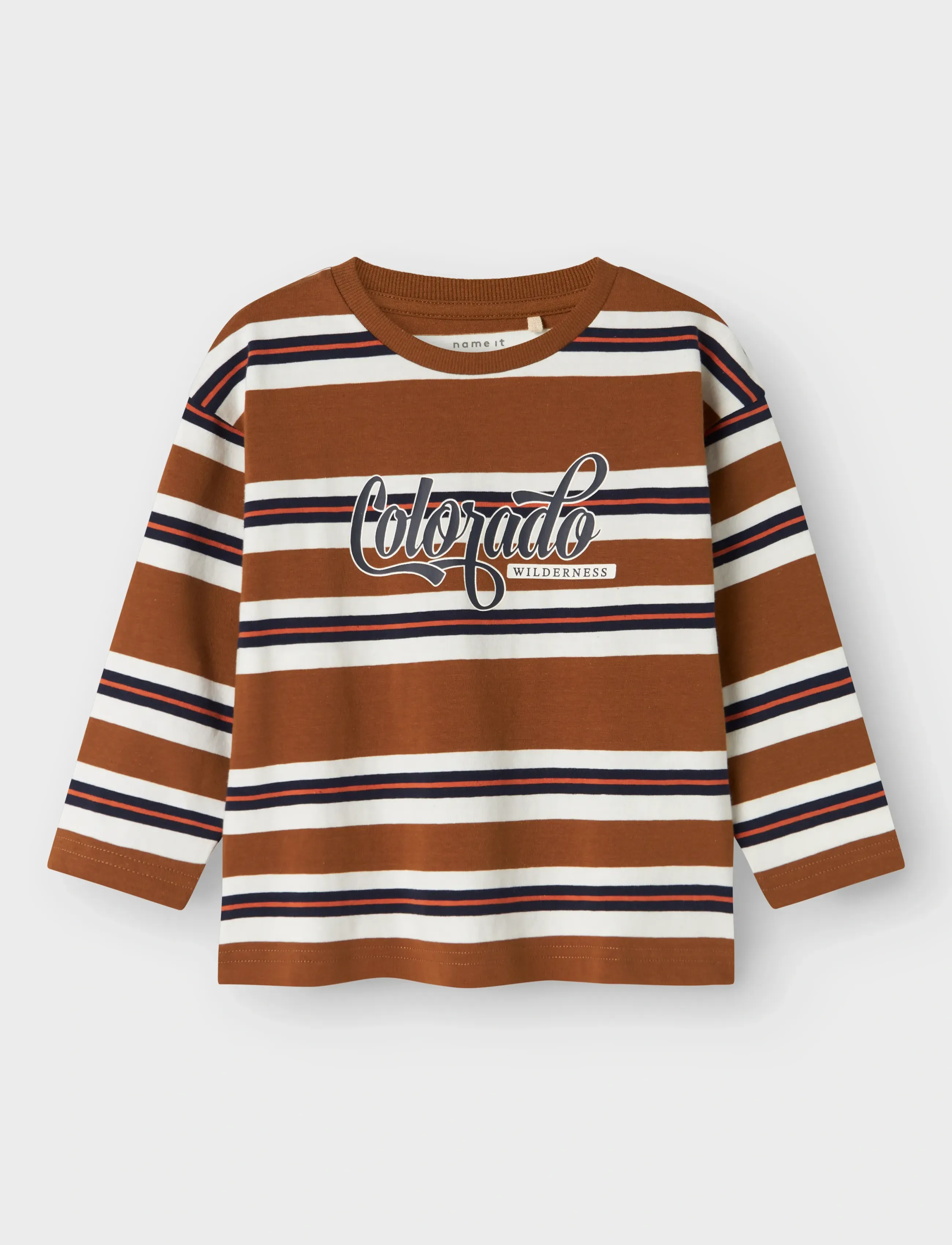 name it NMMOSKAR LS RLX TOP BOX - Topy i Koszulki - CLOUD DANCER / brown