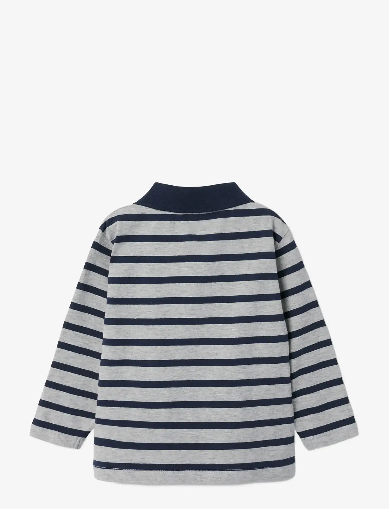 name it - NMMOTIS LS NREG POLO - langærmede poloer - grey melange - 1