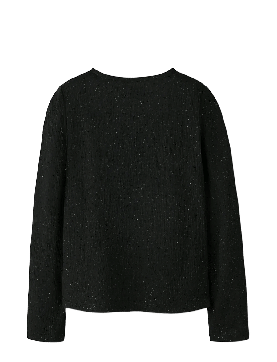name it - NKFODNY LS SLIM TOP - pikkade varrukatega t-särgid - black - 2