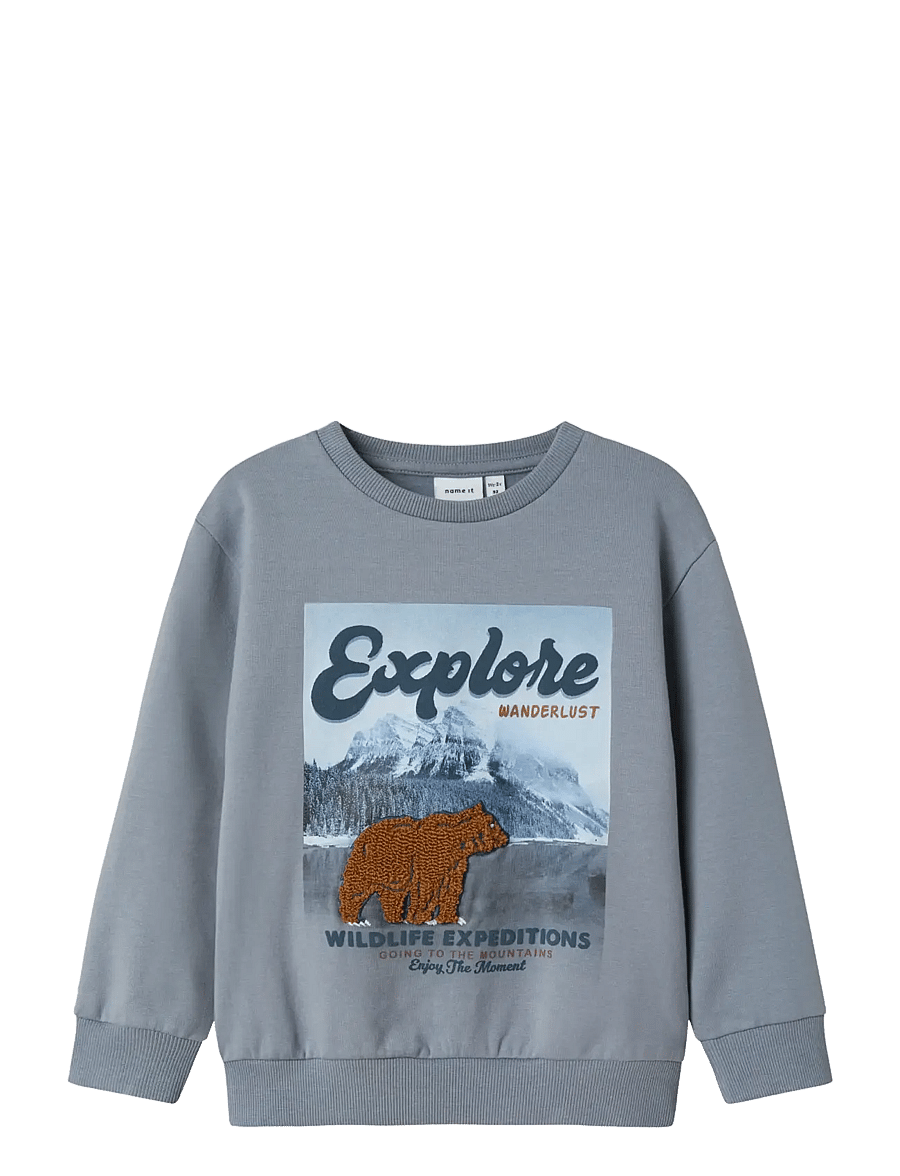 name it - NMMORAN LS NREG SWEAT BRU BOX - sweatshirts - tradewinds - 1