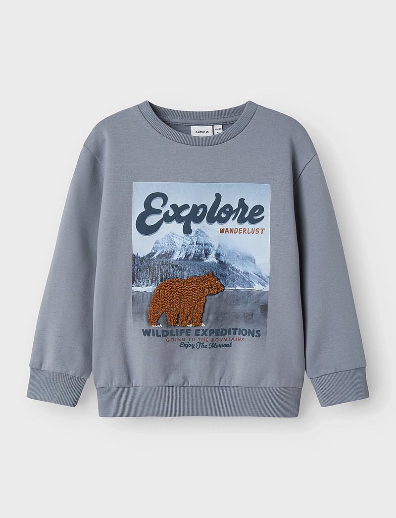 name it - NMMORAN LS NREG SWEAT BRU BOX - sweatshirts - tradewinds - 0