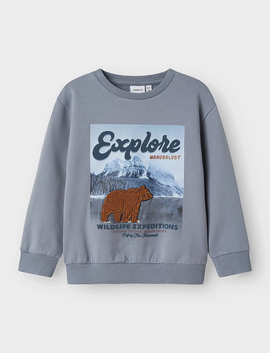 name it - NMMORAN LS NREG SWEAT BRU BOX - sweatshirts - tradewinds - 0