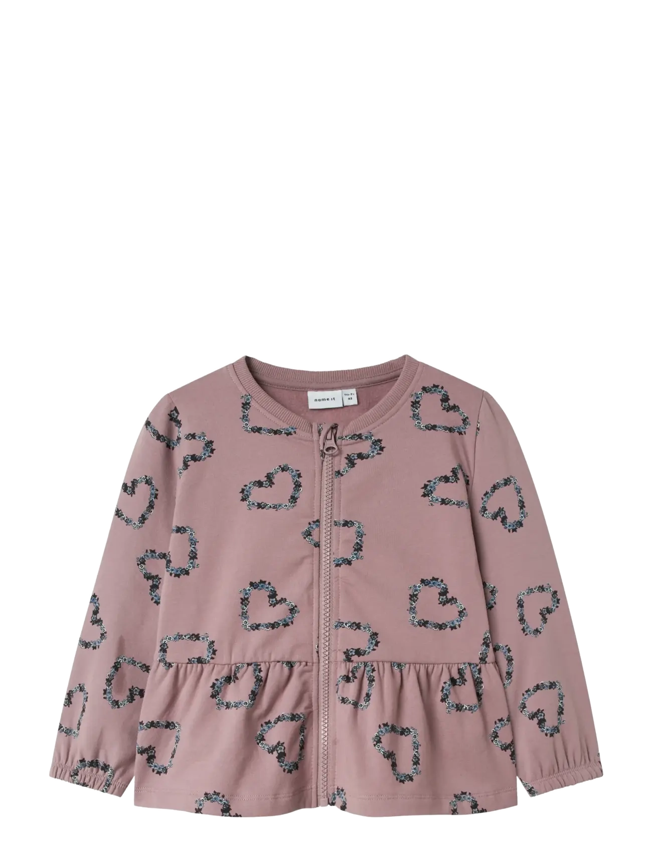 name it NMFOLUKRIA LS SWEAT CARDIGAN BRU - 4 for 3 - TOADSTOOL / pink/rose