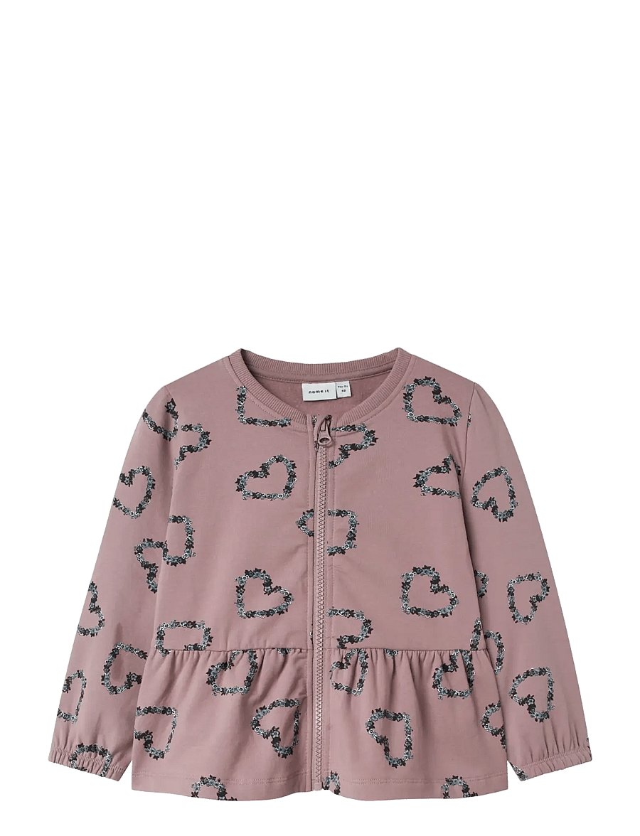 name it - NMFOLUKRIA LS SWEAT CARDIGAN BRU - sweat-shirt - toadstool - 1