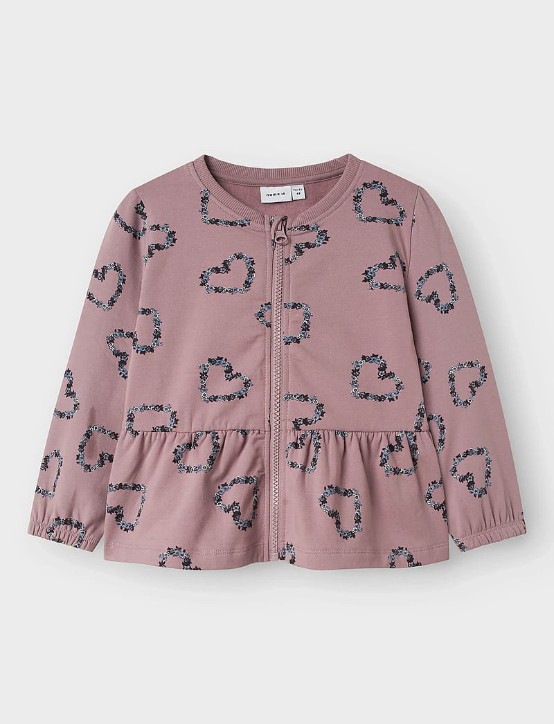 name it - NMFOLUKRIA LS SWEAT CARDIGAN BRU - sweat-shirt - toadstool - 0