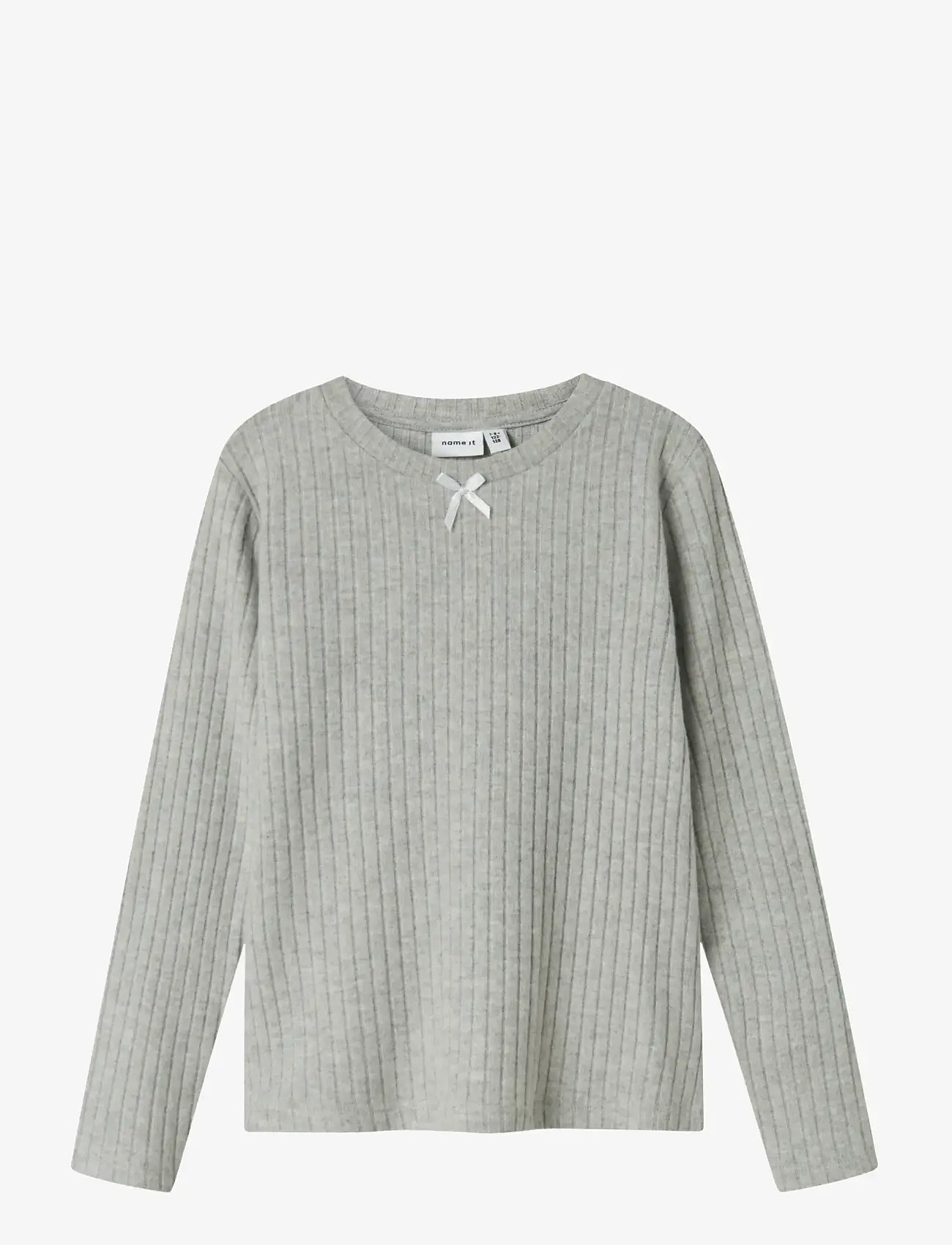 name it - NKFOLENE LS TOP - efterårstøj - grey melange - 0