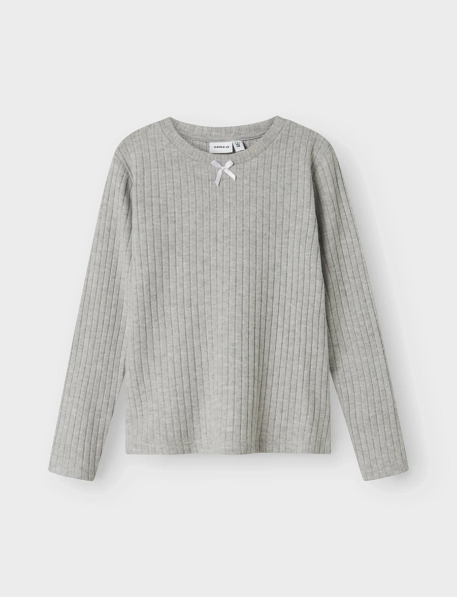 name it - NKFOLENE LS TOP - langärmelig - grey melange - 0