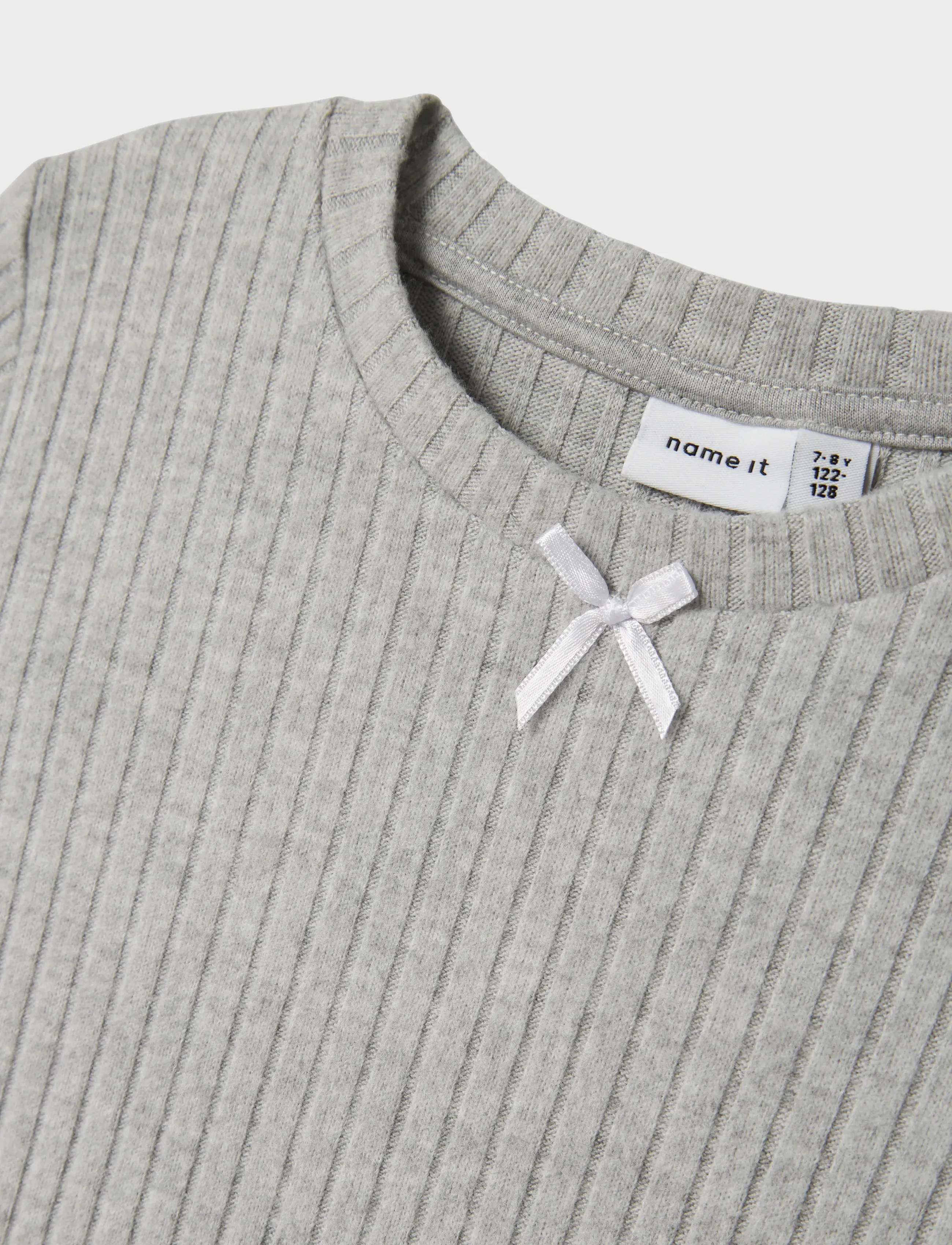 name it - NKFOLENE LS TOP - långärmade t-shirts - grey melange - 3