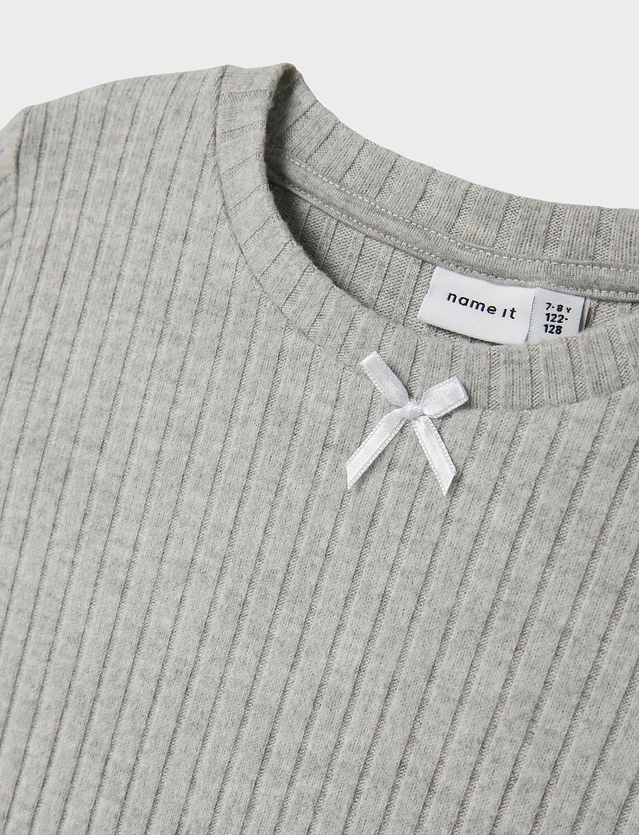 name it - NKFOLENE LS TOP - langärmelig - grey melange - 3
