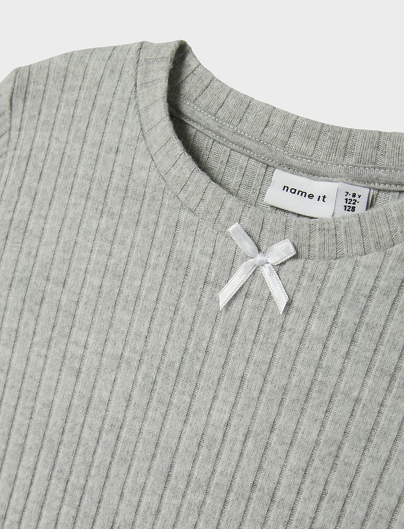 name it - NKFOLENE LS TOP - langärmelig - grey melange - 2