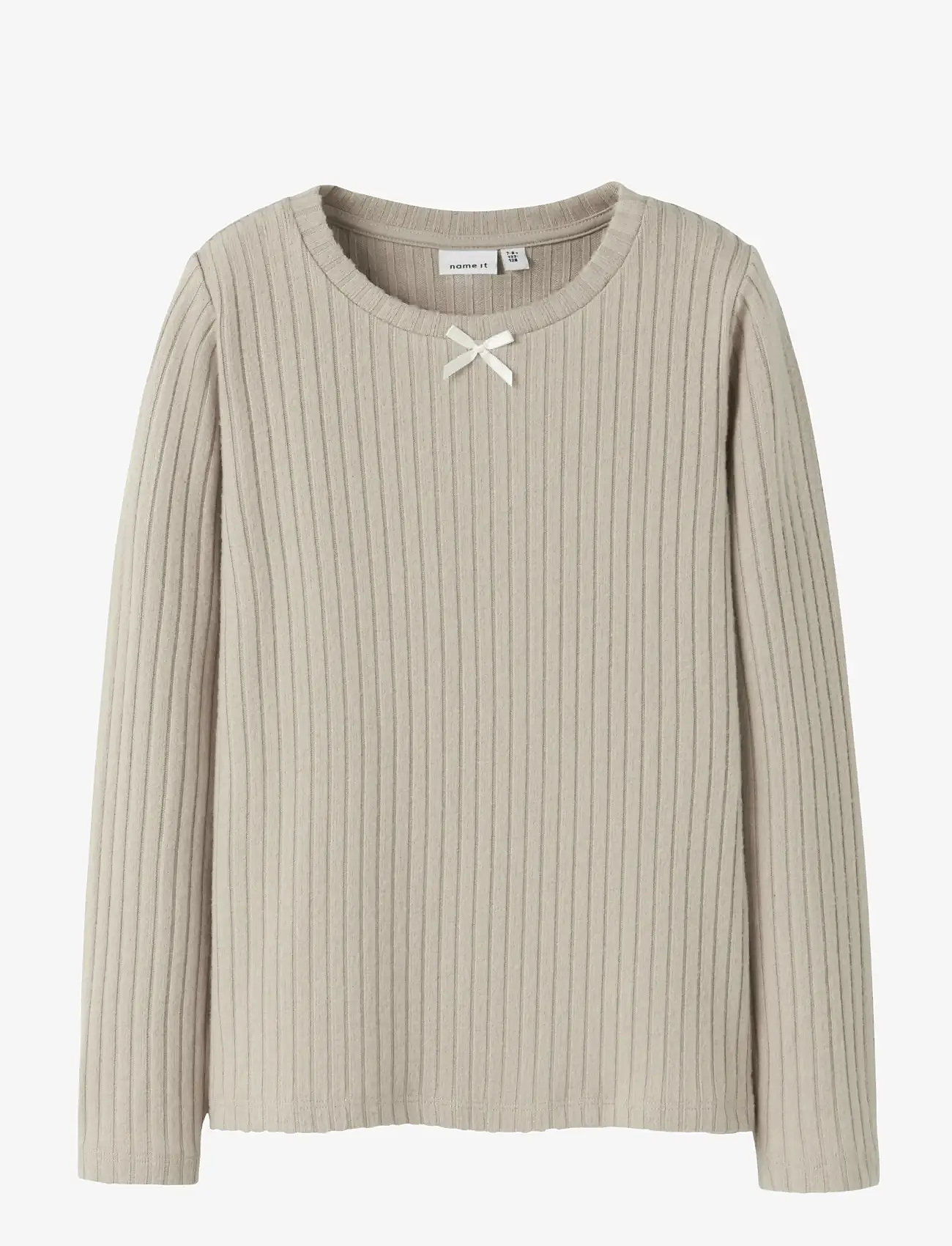 name it - NKFOLENE LS TOP - langærmede t-shirts - island fossil - 0