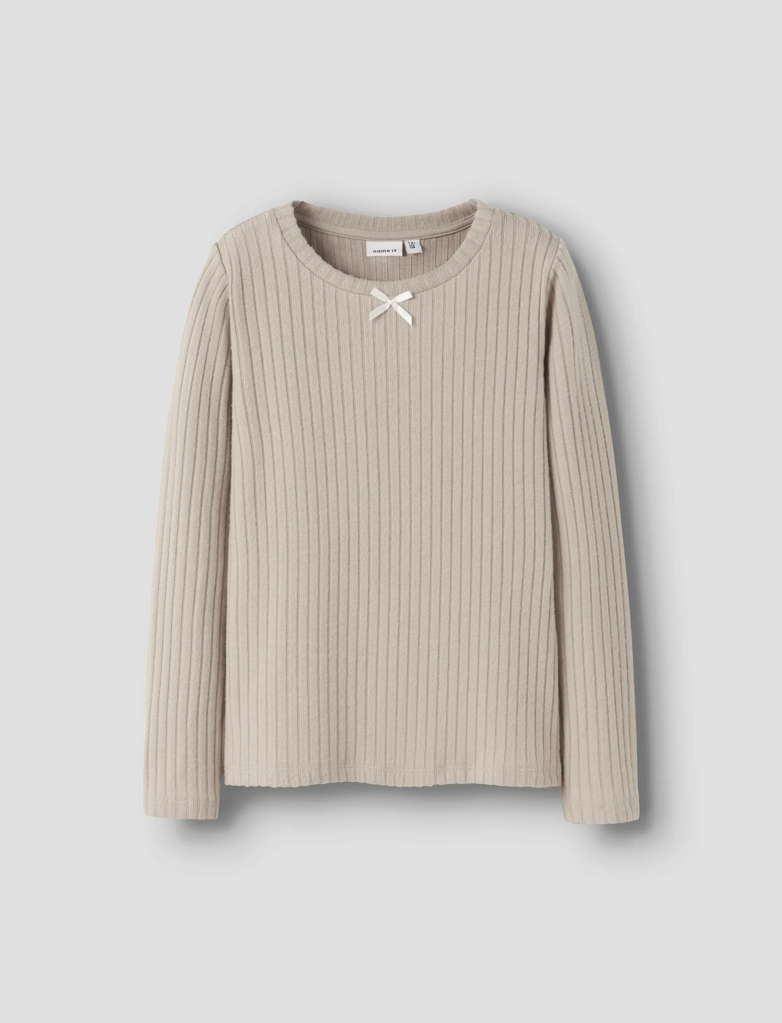 name it Nkfolene Ls Top, 146-152, Beige, T-Shirts > Langærmede T-shirts, Børn