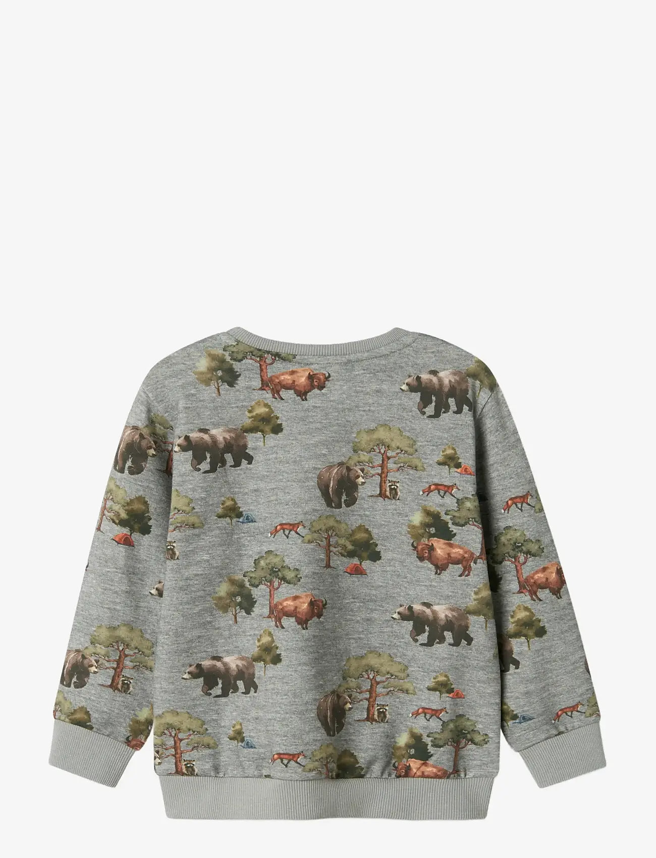 name it - NMMOLIN LS NREG SWEAT BRU BOX - sweatshirts - grey melange - 2